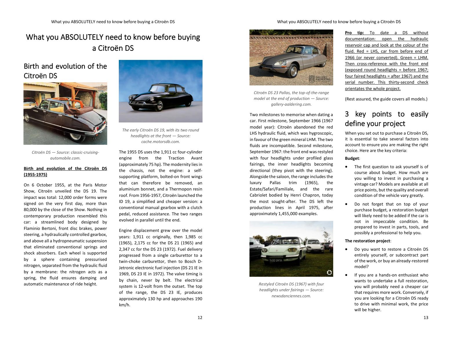 Before you buy: the model's history and versions, the key points of your project