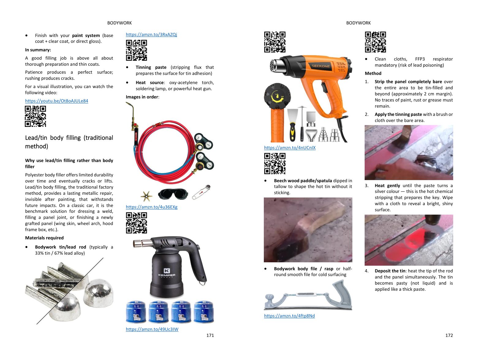 Bodywork chapter: step-by-step repairs in photos